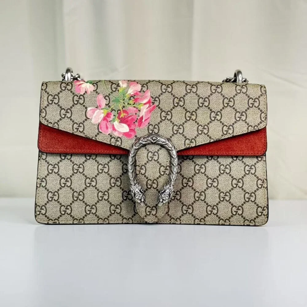 Gucci Dionysus Medium Shoulder Bag Blppms Print GG Coated Canvas